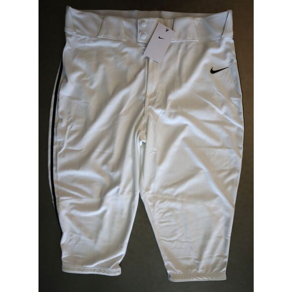 Nike BQ9021-106 Men's Sz XL White Vapor Select High Piped Baseball 3/4 Pants - Picture 1 of 9